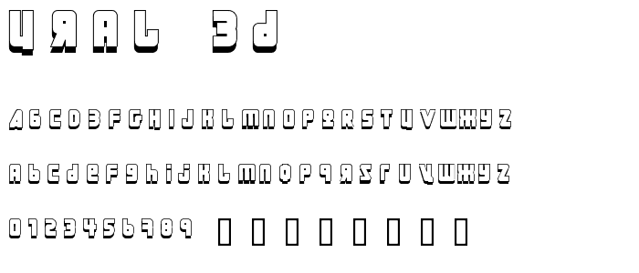 URAL 3d font